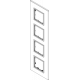 Ramka ozdobna 8M (2+2+2+2) 71mm black sapphire VIMAR EIKON EVO