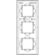 Ramka ozdobna 6M (2+2+2) 71mm black sapphire VIMAR EIKON EVO