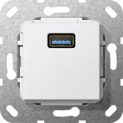 USB 3.0 A GIRA - Przejściówka biała