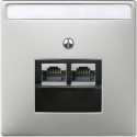 Gniazdo internetowe RJ45 Kat6, stal szlachetna, Artec