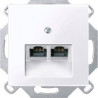 Gniazdo internetowe RJ45 Kat6, biały, System M