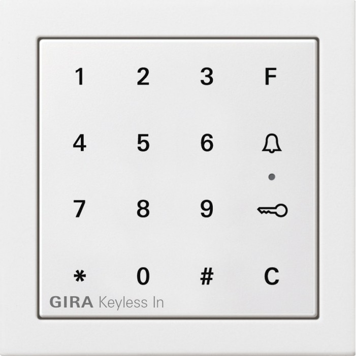 Keyless In klaw.kod. biały Gira F100