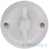 Porcelanowy włącznik  dwubiegunowy modern, biały, GiGambarelli
