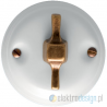 Porcelanowy włącznik  dwubiegunowy modern, brąz, GiGambarelli