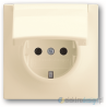 ABB Impuls Gniazdko z klapką schuko kość słoniowa