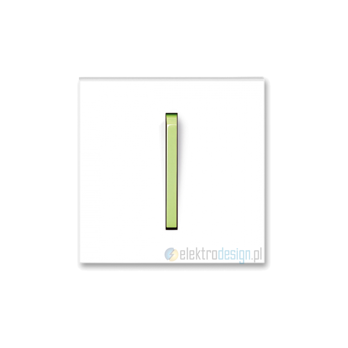 ABB NEO Włącznik pojedynczy jednobiegunowy biały/lodowo zielony