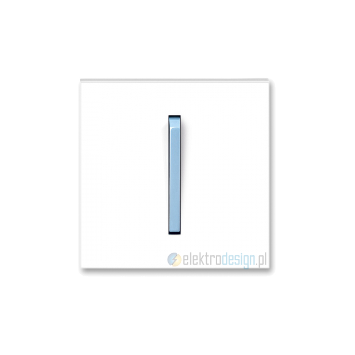ABB NEO Włącznik pojedynczy krzyżowy z podświetleniem biały/lodowo niebieski