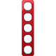 Ramka 5-krotna akryl przeźroczysty czerwony/czarny Berker R.1/R3