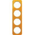 Ramka 4-krotna akryl przeźroczysty pomarańczowy/biały Berker R.1/R3