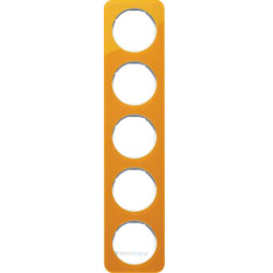 Ramka 5-krotna akryl przeźroczysty pomarańczowy/biały Berker R.1/R3
