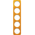 Ramka 5-krotna akryl przeźroczysty pomarańczowy/biały Berker R.1/R3