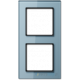 Ramka 2-krotna, błękitne szkło, JUNG A-creation