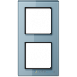 Ramka 2-krotna, błękitne szkło, JUNG A-creation