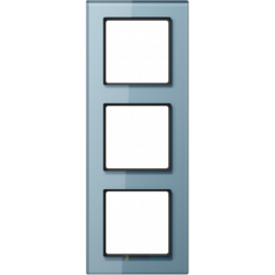 Ramka 3-krotna, błękitne szkło JUNG A-creation