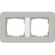 Ramka podwójna szary/biały Gira E3 Soft Touch