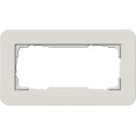Ramka do gniazda podwójnego jasnoszary/biały Gira E3 Soft Touch