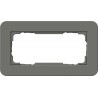 Ramka do gniazda podwójnego ciemno-szary/biały Gira E3 Soft Touch