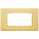 Ramka Vimar Eikon Chrome Classic, satynowe złoto, metal rafinowany, 4M