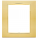 Ramka ozdobna, metal rafinowany, 8M, Satynowe złoto, Vimar EIKON Chrome Classic