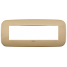 Ramka ozdobna, lakierowany technopolimer, 7M, Stare złoto, Vimar Eikon Arké Round