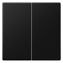 Łącznik podwójny seryjny (świecznikowy) czarny mat Jung A Flow/A550
