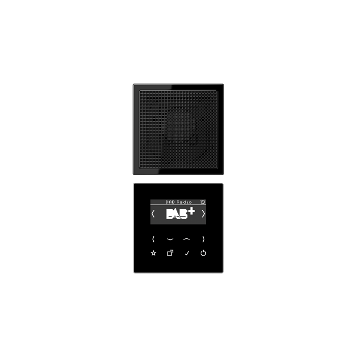 Radio podtynkowe czarne Jung LS 990
