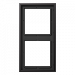 Ramka 2-krotna czarny dark Jung LS Aluminium