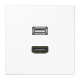 Gniazdo HDMI i USB 2.0 biały Jung LS 990