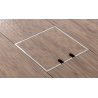 Cube CSB - floorbox ze stali nierdzewnej na 2 gniazda, parkiet/panele/gres/kamień