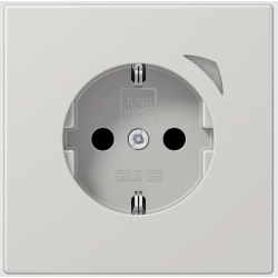 JUNG HOME SCHUKO® Energy Safety Plus LS 990 – Gniazdo inteligentne Jasnoszare Bluetooth Mesh