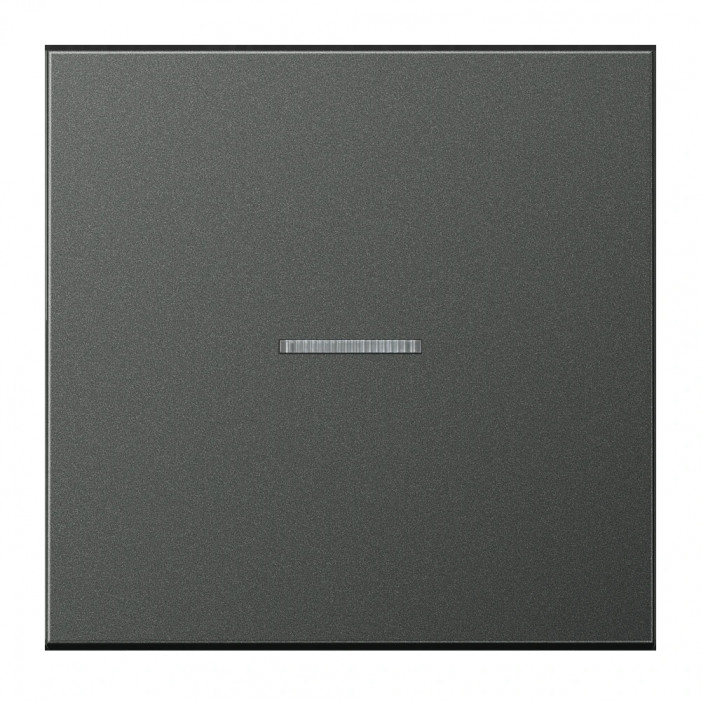 JUNG HOME BT AL 17101 AN - przycisk 1-krotny, with lens, Aluminium lakierowane, Seria LS, antracyt