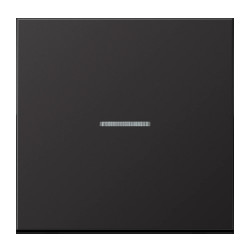 JUNG HOME BT AL 17101 D - przycisk 1-krotny, with lens, Aluminium lakierowane, Seria LS, dark
