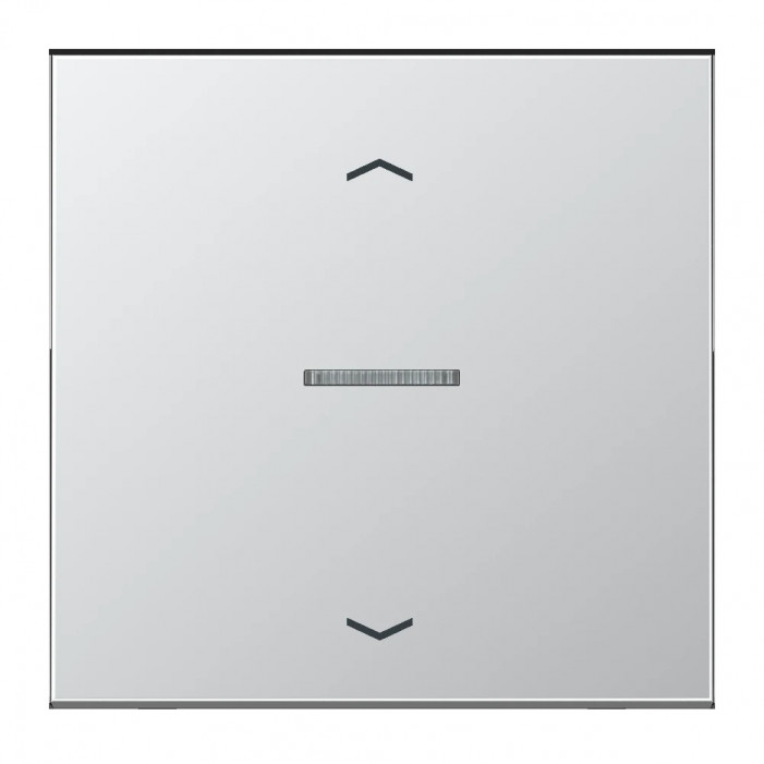 JUNG HOME BT AL 17101 P - przycisk 1-krotny, ze strzałkami, with lens, Seria LS, aluminiowy