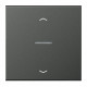 JUNG HOME BT AL 17101 P AN - przycisk 1-krotny, ze strzałkami, with lens, Aluminium lakierowane, Seria LS, antracyt