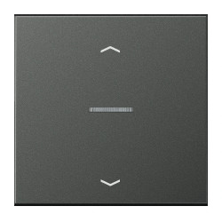 JUNG HOME BT AL 17101 P AN - przycisk 1-krotny, ze strzałkami, with lens, Aluminium lakierowane, Seria LS, antracyt