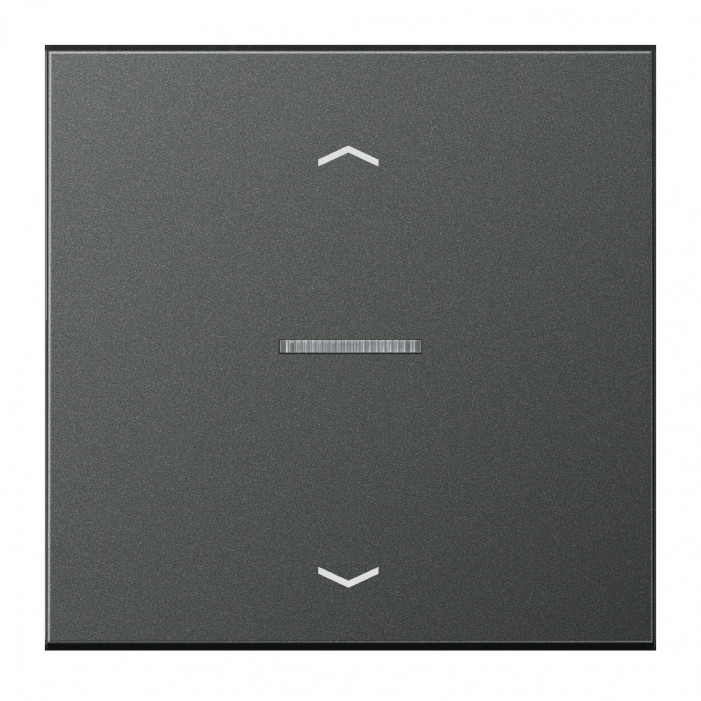 JUNG HOME BT AL 17101 P AN - przycisk 1-krotny, ze strzałkami, with lens, Aluminium lakierowane, Seria LS, antracyt