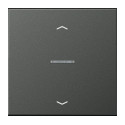 JUNG HOME BT AL 17101 P AN - przycisk 1-krotny, ze strzałkami, with lens, Aluminium lakierowane, Seria LS, antracyt