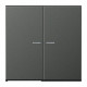 JUNG HOME BT AL 17102 AN - przycisk 2-krotny, with lens, Aluminium lakierowane, Seria LS, antracyt