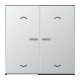 JUNG HOME BT AL 17102 P - przycisk 2-krotny, ze strzałkami, with lens, Seria LS, aluminiowy