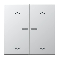 JUNG HOME BT AL 17102 P - przycisk 2-krotny, ze strzałkami, with lens, Seria LS, aluminiowy