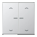 JUNG HOME BT AL 17102 P - przycisk 2-krotny, ze strzałkami, with lens, Seria LS, aluminiowy