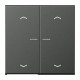 JUNG HOME BT AL 17102 P AN - przycisk 2-krotny, ze strzałkami, with lens, Aluminium lakierowane, Seria LS, antracyt