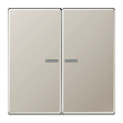 JUNG HOME BT ES 17102 - przycisk 2-krotny, with lens, Seria LS, stal nierdzewna