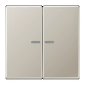 JUNG HOME BT ES 17102 - przycisk 2-krotny, with lens, Seria LS, stal nierdzewna
