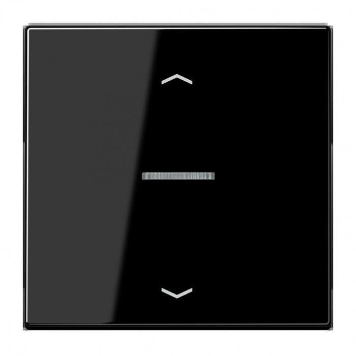JUNG HOME BT LS 17101 P SW - przycisk 1-krotny, ze strzałkami, with lens, Duroplasty, Seria LS, czarny