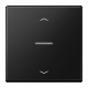 JUNG HOME BT LS 17101 P SWM - przycisk 1-krotny, ze strzałkami, with lens, Duroplasty lakierowane, Seria LS, czarny mat