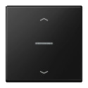 JUNG HOME BT LS 17101 P SWM - przycisk 1-krotny, ze strzałkami, with lens, Duroplasty lakierowane, Seria LS, czarny mat