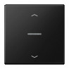 JUNG HOME BT LS 17101 P SWM - przycisk 1-krotny, ze strzałkami, with lens, Duroplasty lakierowane, Seria LS, czarny mat