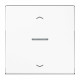 JUNG HOME BT LS 17101 P WW - przycisk 1-krotny, ze strzałkami, with lens, Duroplasty, Seria LS, biały