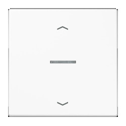 JUNG HOME BT LS 17101 P WW - przycisk 1-krotny, ze strzałkami, with lens, Duroplasty, Seria LS, biały